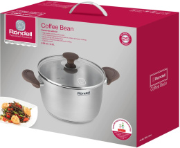 Кастрюля Rondell Coffee Bean RDS-1644 3.2л. d=20см (с крышкой) стальной