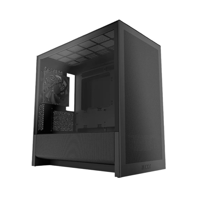Корпус без блока питания Case NZXT H3 Flow 2025 , Midi-Tower, TG, 1x120mm, 1xUSB-A 3.2 + 1xUSB-C 3.2, mATX, mITX Black (CC-H31FB-01)