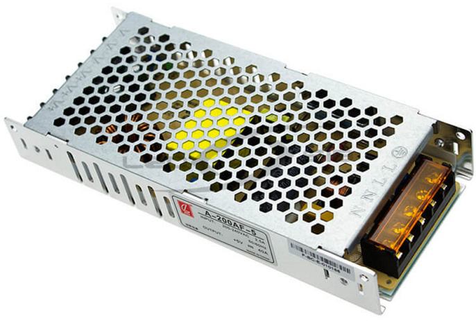 Блок питания CZCL A-200AF-5 (выходная мощность: 200W, входное напряжение: 200-240 В, выход: 5V 40А, защита: от КЗ, степень защиты: IP20/IP33, рабочая температура: -20...+60°C)