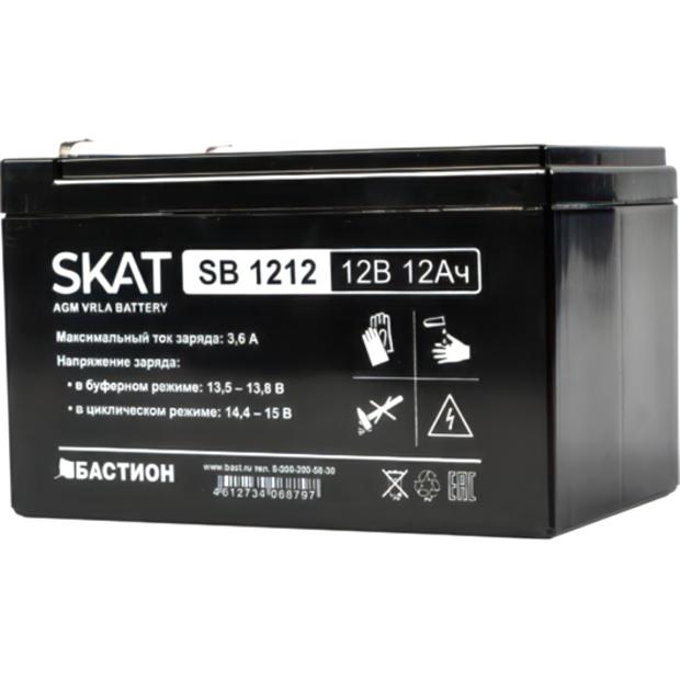 2535 Бастион SKAT SB 1212 АКБ СК 12В/12 Ач/F1/Срок службы 6 лет/1,5 л.г