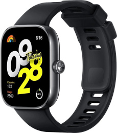 Смарт-часы Xiaomi Redmi Watch 4, 1.97", черный/черный [bhr7854gl]