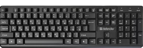 Клавиатура Defender Elemental HB-239, проводная, USB, мембранная, черный [45239]