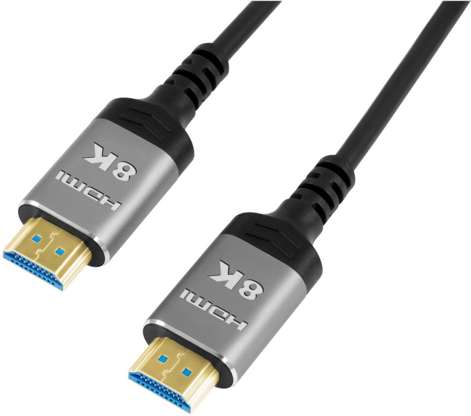 Кабель аудио-видео Digma HDMI 2.1 AOC, HDMI m - HDMI m , ver 2.1, 10м, GOLD, черный [hdmi-aoc2.1-10]