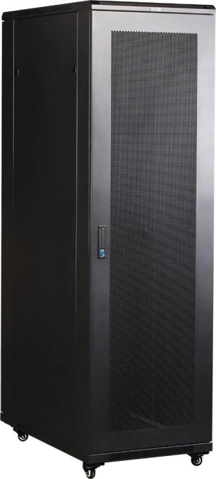 Шкаф серверный Lanmaster TWT-CBB-32U-6X10-G1 напольный 32U 600x1000мм пер.дв.стекл задн.дв.двуст. 2 бок.пан. 800кг черный