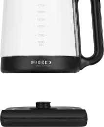 Чайник электрический Red Solution KG1330D 2л. 2000Вт прозрачный/черный корпус: стекло/пластик