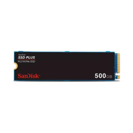 Твердотельный накопитель SanDisk SSD PLUS M.2 2280 NVMe 500Gb, 2400MBs/1500MBs TBW 60, SDSSDA3N-500G-G26, 1 year