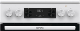Электрическая плита Gorenje GEC5C42WG, стеклокерамика, без крышки, белый