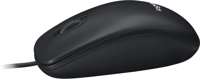 Мышь проводная Logitech M100r, оптическая, USB, 1000dpi, черный [910-006765]