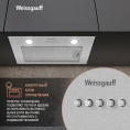 Вытяжка встраиваемая Weissgauff Box 600 PB IX нержавеющая сталь управление: кнопочное (1 мотор)