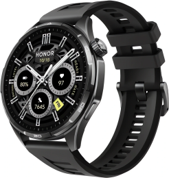 Смарт-часы Honor Watch 6 ROM-B09 Shadow Black 5502ACGQ цветной/сенсорный/круглый дисплей, 1.46", AMOLED, разрешение: 464х464, время работы в активном режиме: 42ч, емкость аккумулятора: 950мАч, количество предустановленных