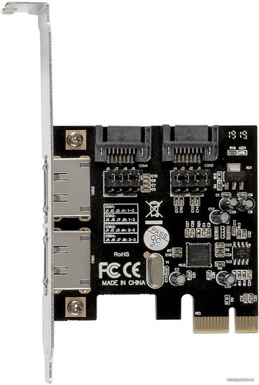 Контроллер ExeGate EXE-501 (PCI-E x1 v2.0, SATA3 6Gb/s, 2 int.+2 ext., ASMedia Chipset ASM1061) EX283707RUS