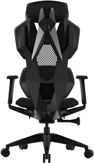 Кресло игровое GMNG GG-CH110B, сетка/ткань, до 150кг, синхромеханизм, регулируемые 4D подлокотники, черный