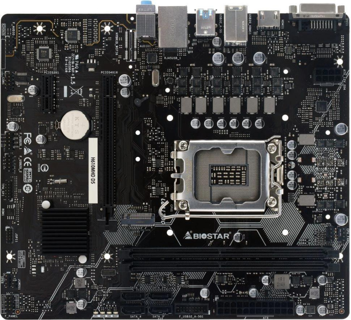 Материнская плата Biostar H610MHD D5, Socket LGA 1700, Intel H610, mATX, Ret