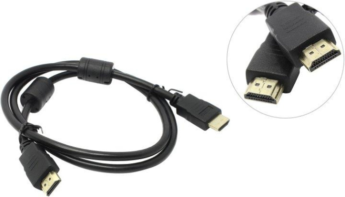 5bites APC-014-010 Кабель HDMI M / HDMI M V1.4b, высокоскоростной, ethernet+3D, зол.разъемы, ферр.кольца, 1м.