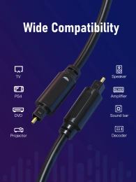 Кабель CABLETIME CF31H (CT-AV380-H03(5)-B1) 1 м, PRO TOSLINK CABLE M/M, цифровой аудиоразъем. черный