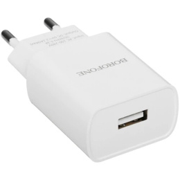 BOROFONE BA20A/ Сетевое ЗУ + Кабель Type-C 1m/ 1 USB/ Выход: 10.5W/ White