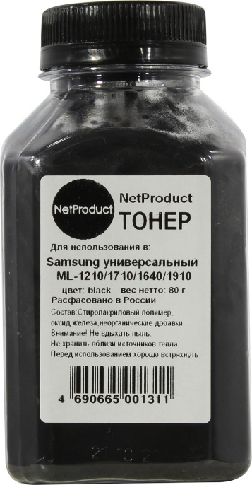 NetProduct 9805105402 Тонер для SAMSUNG универсальный ML-1210/1710/1640/1910 80 г, банка