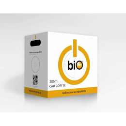 Кабель витая пара Bion BCL-U5460-381 U/UTP, кат.5e, 4x2x0,46 мм AWG 25, медь, одножильный, PE, для внешней прокладки, 305м,черный