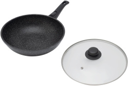 Сковорода ВОК (WOK) StarWind Chef Induction SW-CHI4028WGR, 28см, съемная ручка,  антипригарное покрытие, алюминиевая