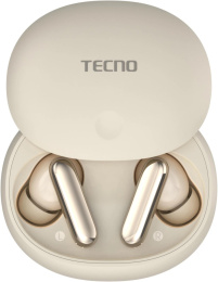 Наушники TECNO True 1 Air TU01, Bluetooth, внутриканальные, кремовый [tu01 air creamy white]