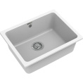 Кухонная мойка RIVELATO RIVELATO Мойка BERKANA 50 1-чаш 560*430, монтаж: универсальный, материал: кварц, цвет: иней BK-50 brina