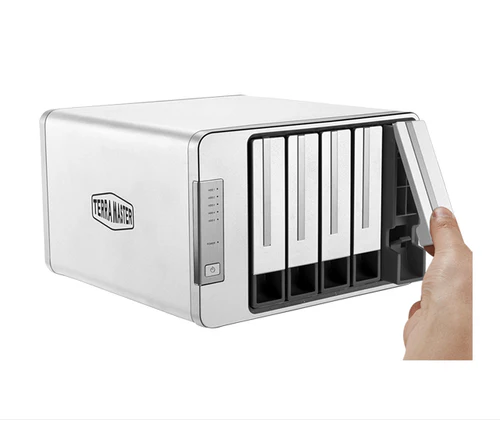 Внешний корпус для жёстких дисков TerraMaster D5-310 DAS tower/ RAID 0,1,10,5,JBOD/up to 5 SATA 3,5' or 2,5' /1xUSB3.1 Type-C gen1/1xPS/1YW repl D5-300