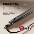 Выпрямитель для волос Polaris PHS 5012KT UltraSlim Digital Pro, черный и розовый