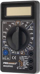 Мультиметр PROconnect M832 DT832 цифровой черный 13-3012