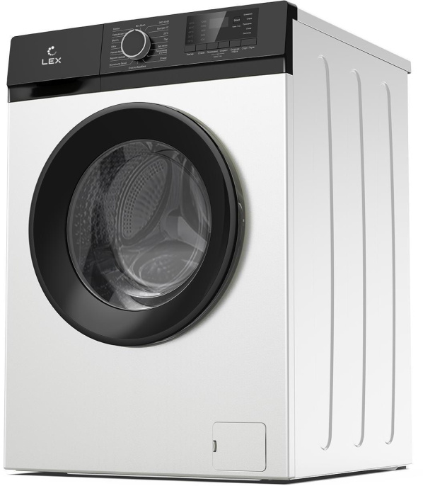 Стиральная машина LEX LWM10012WBlID, с фронтальной загрузкой, 10кг, 1200об/мин, с паром, инверторная