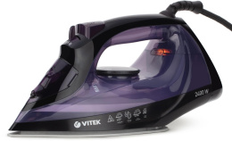Утюг Vitek VT-8316, с паровым ударом, 2400Вт, черный и фиолетовый