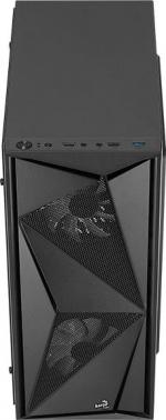 Корпус ATX Aerocool Glider Cosmo-G-BK-v1, Midi-Tower, без БП, черный