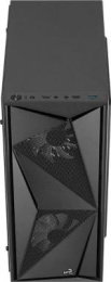 Корпус ATX Aerocool Glider Cosmo-G-BK-v1, Midi-Tower, без БП, черный