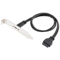 ORIENT C080, Планка портов в корпус 1xUSB Type-C, USB3.2 Gen1, 20Pin кабель 50см, oem 33201
