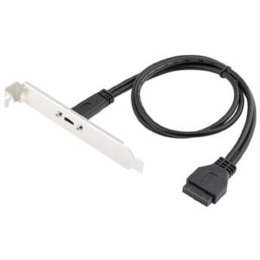 ORIENT C080, Планка портов в корпус 1xUSB Type-C, USB3.2 Gen1, 20Pin кабель 50см, oem 33201
