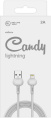 Кабель Redline Candy, Lightning m - USB m , 1м, 2A, белый [ут000021988]