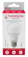 Лампа светодиодная Thomson TH-B2301 7Вт цок.:E27 груша 220B св.свеч.бел.хол. A упак.:1шт