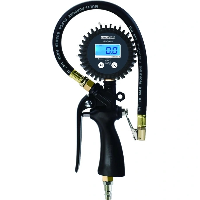 Пистолет для подкачки шин KraftWell с цифровым манометром KRWTG-D1