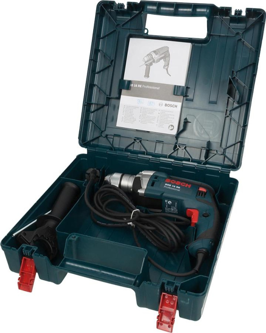 Дрель ударная Bosch GSB 16 RE Professional 750Вт патрон:быстрозажимной реверс кейс в комплекте 060114E500