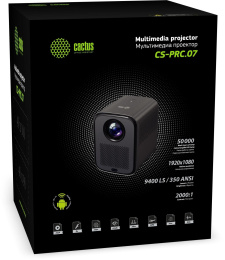 Проектор Cactus CS-PRC.07WT.Full HD-A,  LCD,  Wi-Fi,  белый [cs-prc.07wt.wuxga-a]