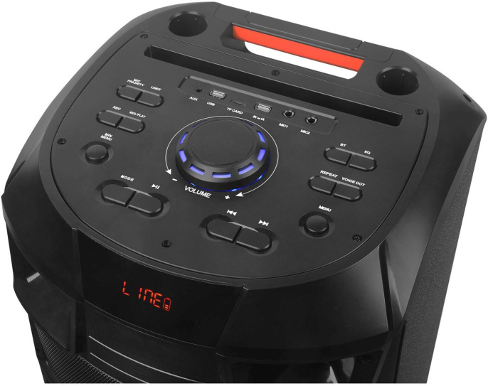 Музыкальный центр Supra SMB-1000, 150Вт, с караоке, Bluetooth, FM, USB, SD, черный