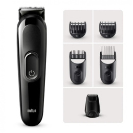 Триммер Braun Series 3 MGK3420 черный насадок в компл:5шт
