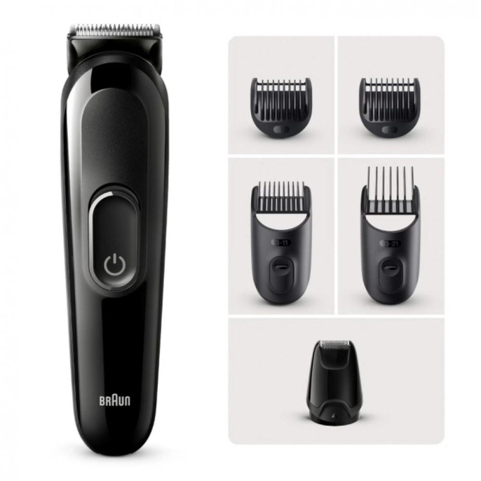 Триммер Braun Series 3 MGK3420 черный насадок в компл:5шт