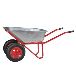 Тачка строительная SKIPER 2x125 PROFI до 125л, до 330кг, 2x4.00-8, пневмо, ось 20*100