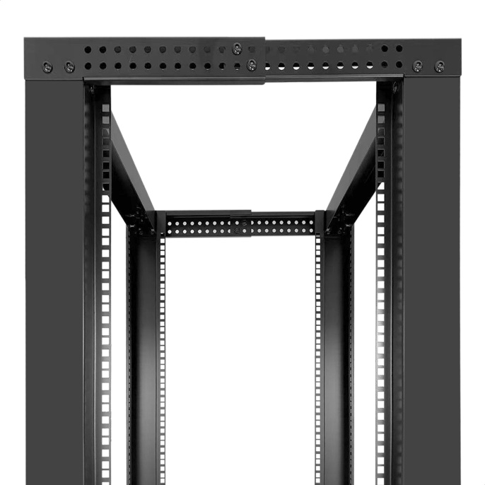 Стойка ExeGate EOR2-42U.1000.BLACK (открытая телекоммуникационная 19", 42U, двухрамная, усиленная, с роликовыми опорами, раздвижная, В2055хШ600х Г(550-790) мм, цвет черный RAL 9004) EX301164RUS