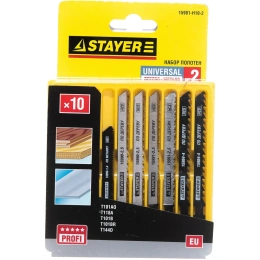 Набор полотен "МАСТЕР №2" по дереву и металлу для электролобзика EU T144D T101B T101BR T101AO T118A 10 шт. STAYER 15981-H10-2