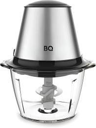 Измельчитель BQ CH1005 500 Вт, питание: от сети, объём чаши: 1.2 л, количество ножей для измельчения: 2, отключение при открытой крышке, длина шнура: 85 см, материал корпуса: металл/пластик, цвет: нержавеющая сталь