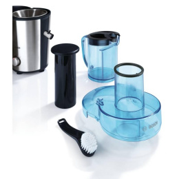 Соковыжималка центробежная Bosch MES3500 700Вт рез.сок.:1250мл. серебристый/синий