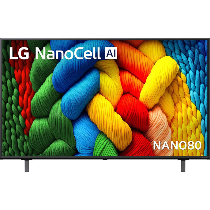 Телевизор ЖК 50'' LG/ 50", Ultra HD, Nano Color, Smart TV, WebOS, Wi-Fi, DVB-T2/C/S2, MR, 60Hz Native, 2.0ch 20W , 2 HDMI, 2 USB, 2 Pole, Ashed Blue, 2025 (50NANO80A6B.ARUG)