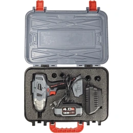 Аккумуляторный гайковерт бесщеточный ударный Profipower DWDTW-18V (Li-ion-1шт, 4.0Ач, 600Нм, З/У, кейс) E0105