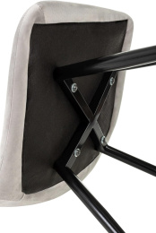 Стул для дома Бюрократ CH-K1 св.серый Holland 09 металл черный на ножках CH-K1_1/HL09